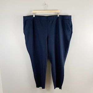 Universal Standard Moro Pocket Signature Ponte Pants Zipper Navy Blue 2XL 30 32